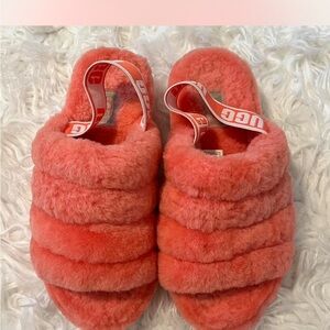 UGG Coral Fluffy Sling Back